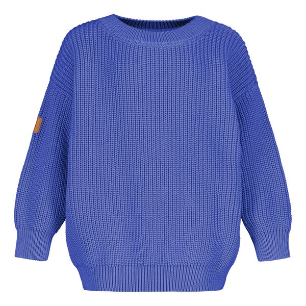 METSOLA - COTTON KNIT JUMPER, ELECTRIC