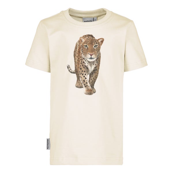 METSOLA - Leopard T-Shirt SS/Milky