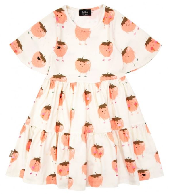 Hebe - Dress With Strawberries Print (SS23158)