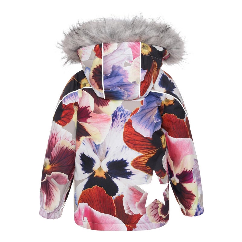 Molo Kids - Hopla Fur jacket, Giant Floral