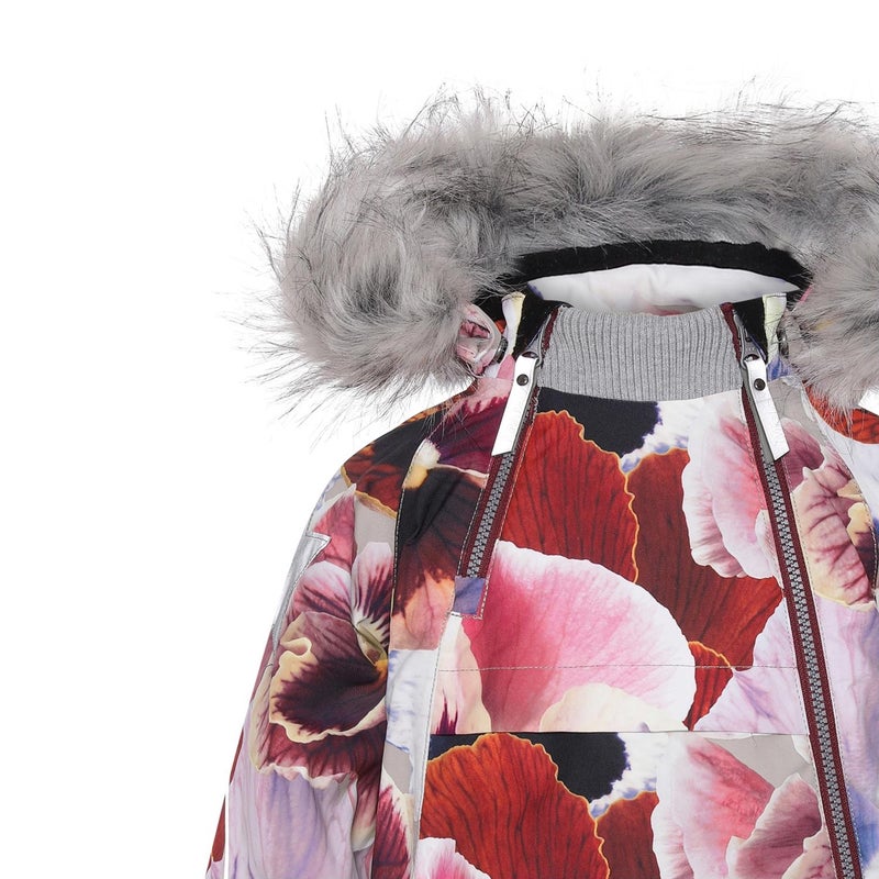 Molo Kids - Hopla Fur jacket, Giant Floral