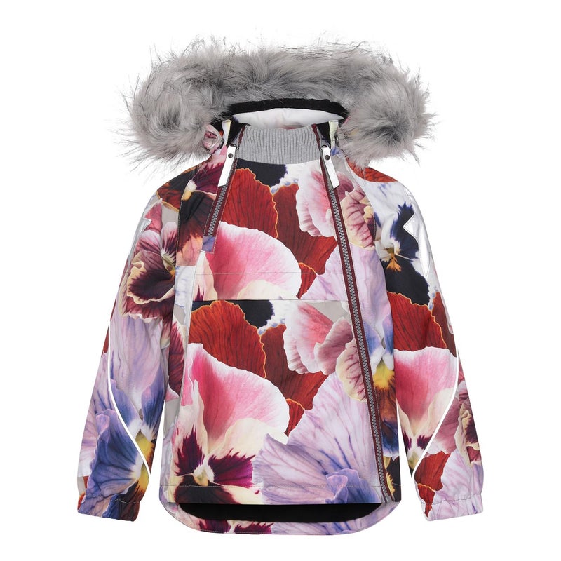 Molo Kids - Hopla Fur jacket, Giant Floral