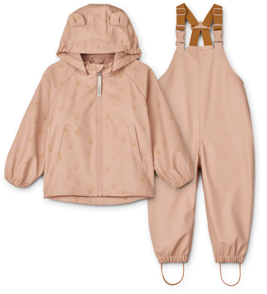 Liewood - Melodi Rain Wear Set, Seashell
