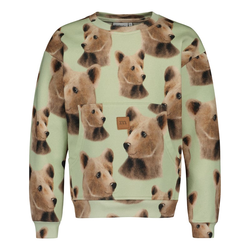 Metsola - Bear Pocket Sweater/Spring Green