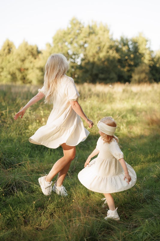 METSOLA - Womens Tiered Dress/Milky