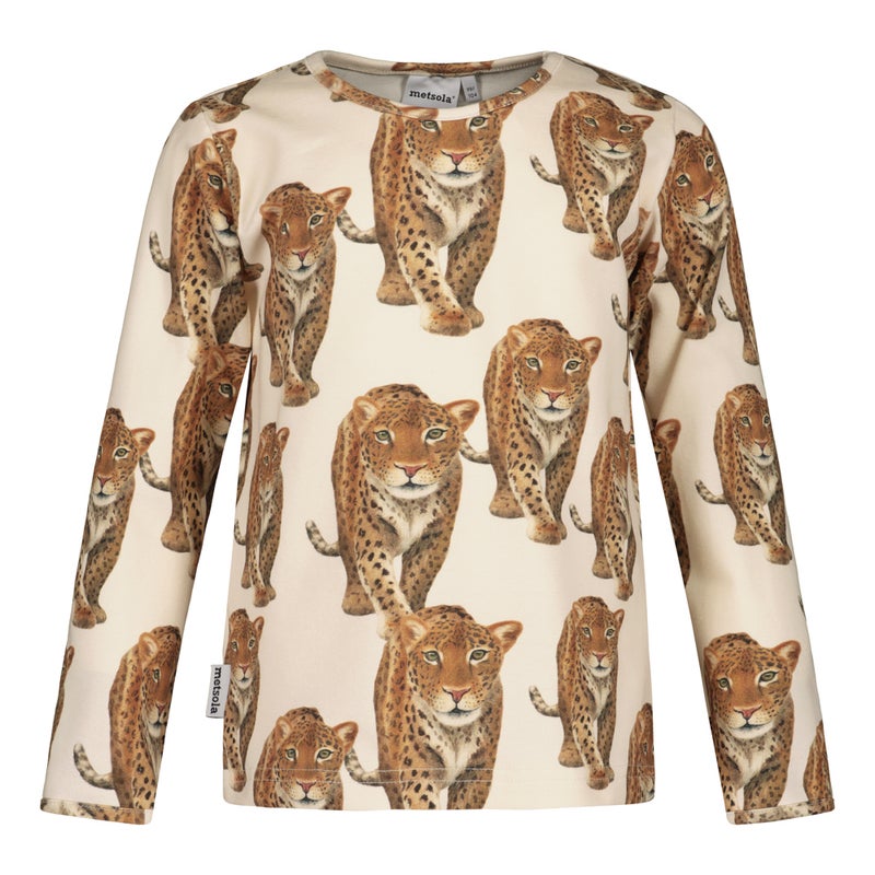 METSOLA - Leopard Shirt LS, Milky