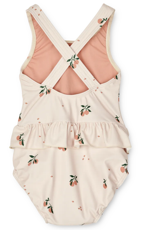 Liewood - Amina Baby Printed Swimsuit Peach, Sea Shell