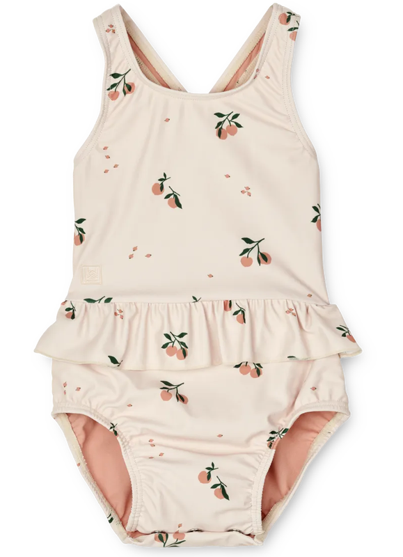 Liewood - Amina Baby Printed Swimsuit Peach, Sea Shell