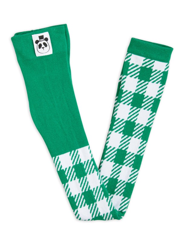 Mini Rodini - Gingham check leggings, Green