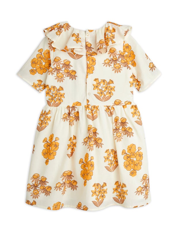 Mini Rodini - Wildflowers woven ss dress, Beige