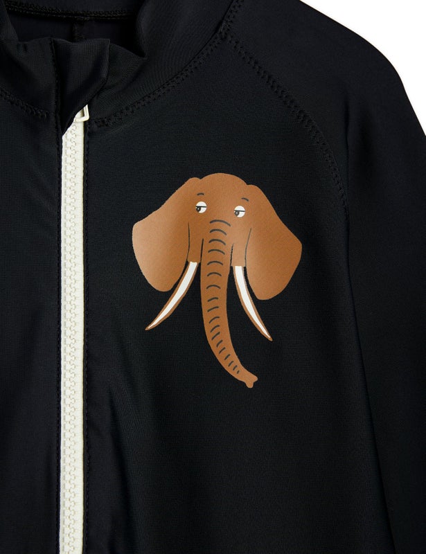 Mini Rodini - Elephant sp UV suit, Black