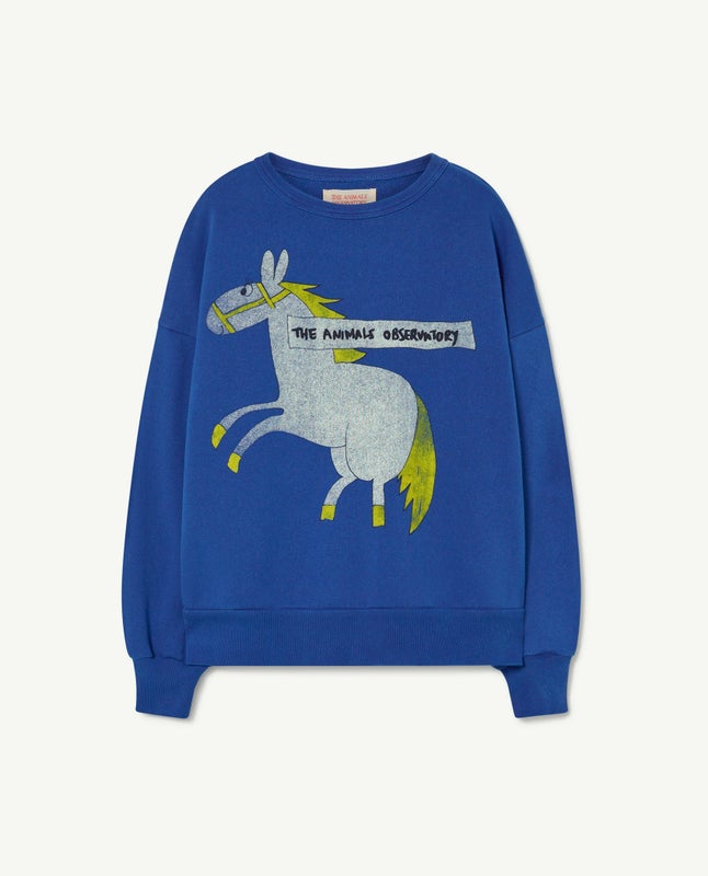 TAO - Deep Blue Horse Bear Oversize Sweatshirt