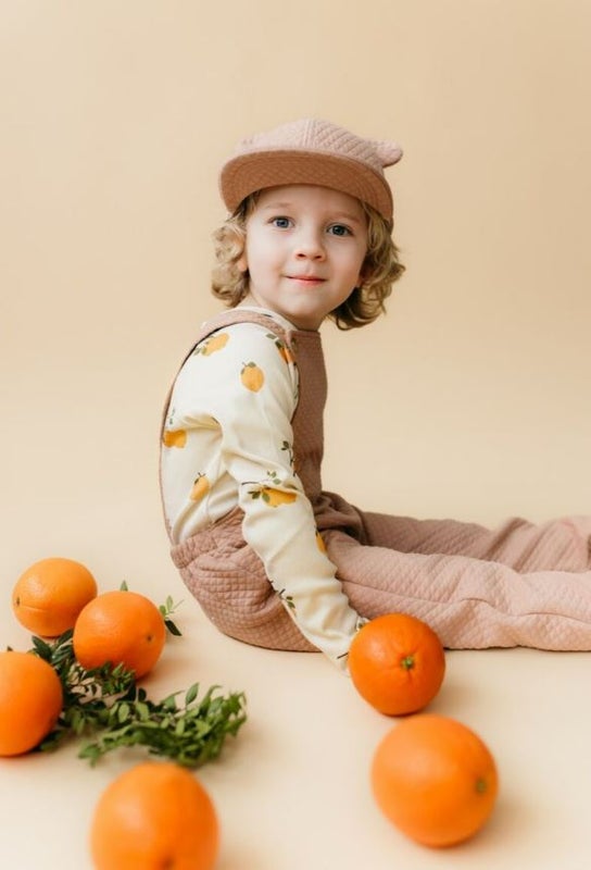 METSOLA -  Orange Blossom Rib Shirt LS, Vanilla