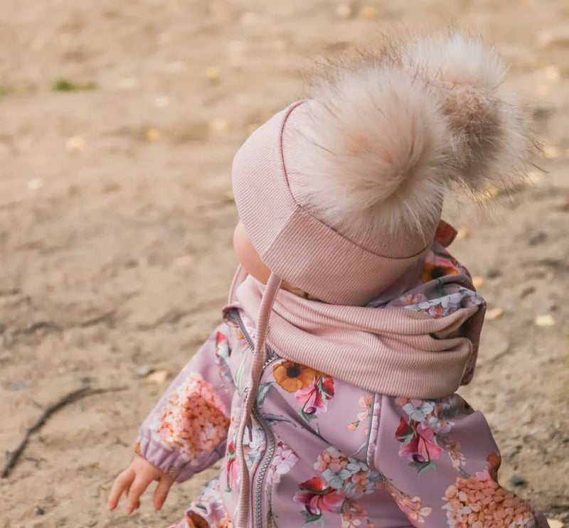 TIIKU - Double furry beanie, light rosa