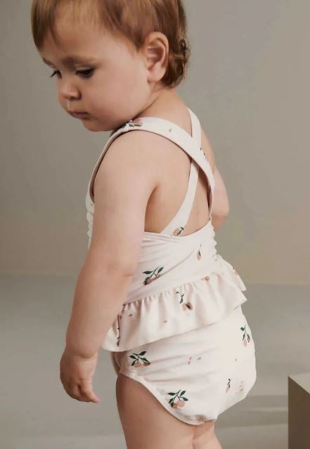 Liewood - Amina Baby Printed Swimsuit Peach, Sea Shell