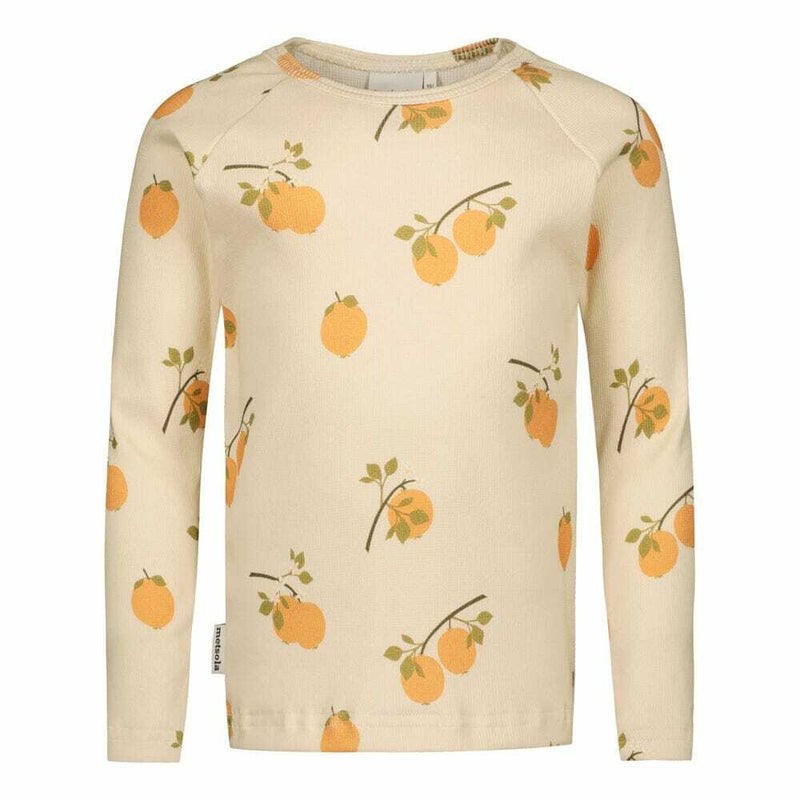 METSOLA -  Orange Blossom Rib Shirt LS, Vanilla