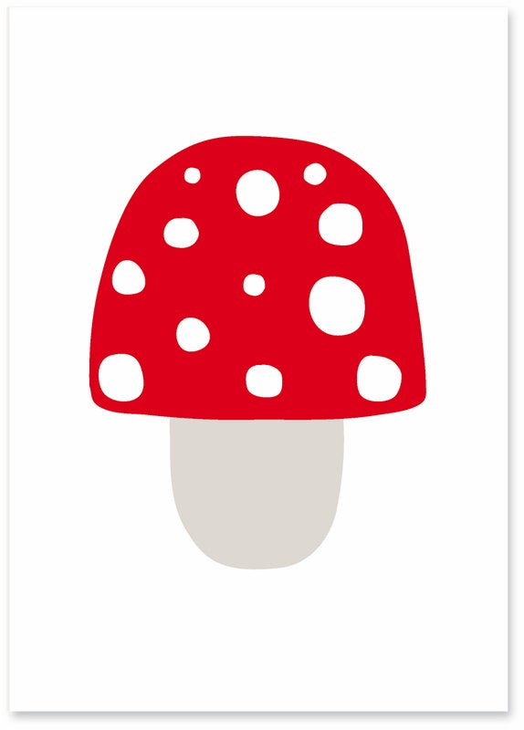 Pilkkuraita - Sieni-printti, A4